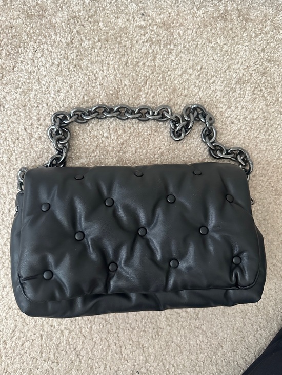 Zara Handbags - Zara Black Quilted Shoulder Bag with Gunmetal Chain